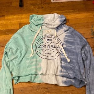 point pleasant tie-dye cropped hoodie size medium